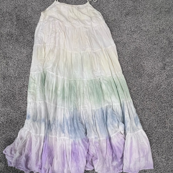 Storia Pastel Multicolored Tie-Dye Colorful Sundress Maxi Dress Size Medium - Picture 11 of 15